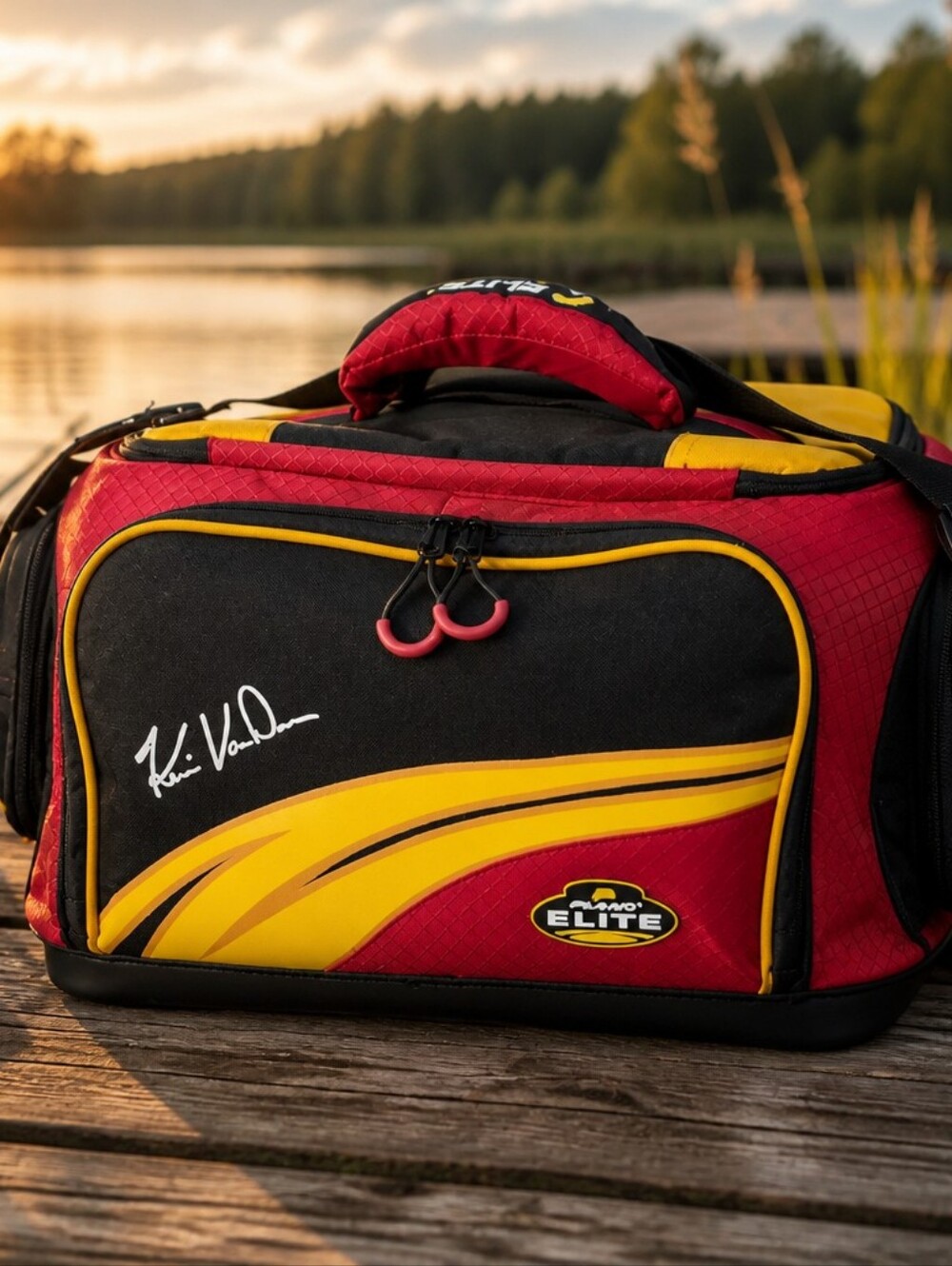Elite Red and Yellow Duffel Bag with Black Accents